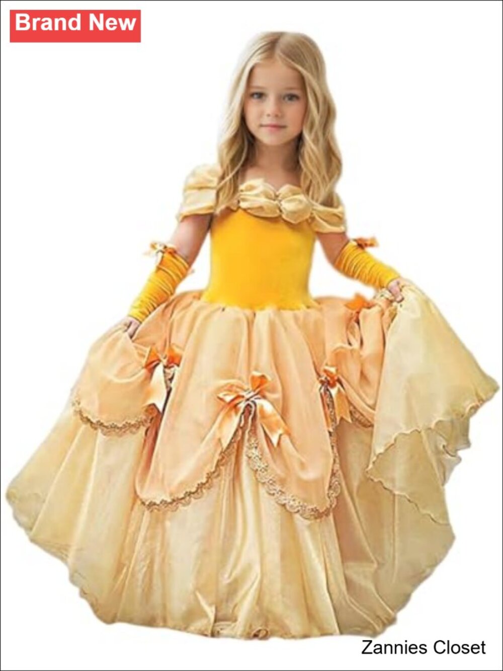 👻 Girls Cinderella Princess Costume Dress Up Birthday Party Ball Gown
